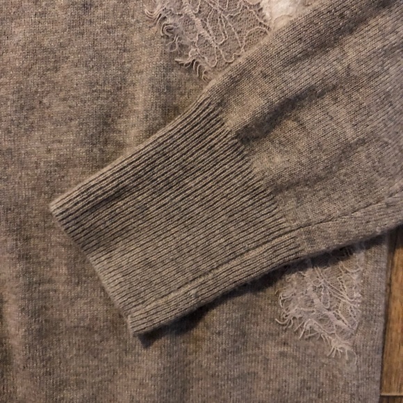 J. Crew Colorblock Lace Panel Sweater Beige - Picture 6 of 7